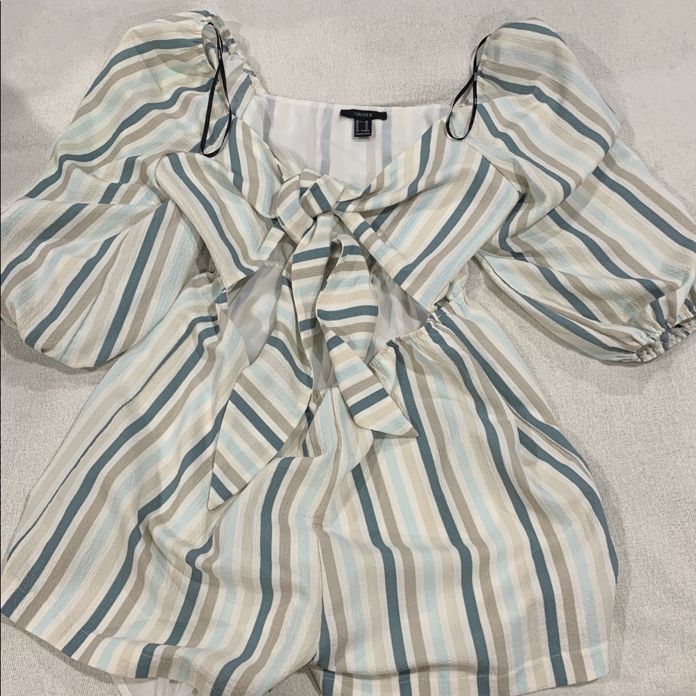 Forever 21 Striped Romper